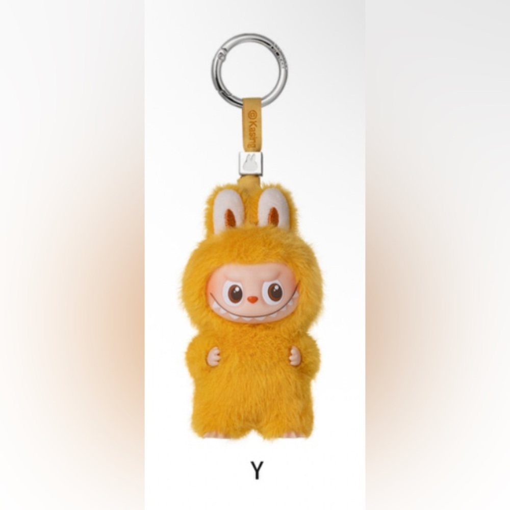 NIB Authentic Pop Mart Pin For Love Confirmed Y Labubu Vinyl Pendant Gold Yellow